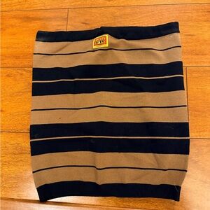Classic Striped Tan and Black Women's Pencil Skirt